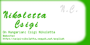 nikoletta csigi business card